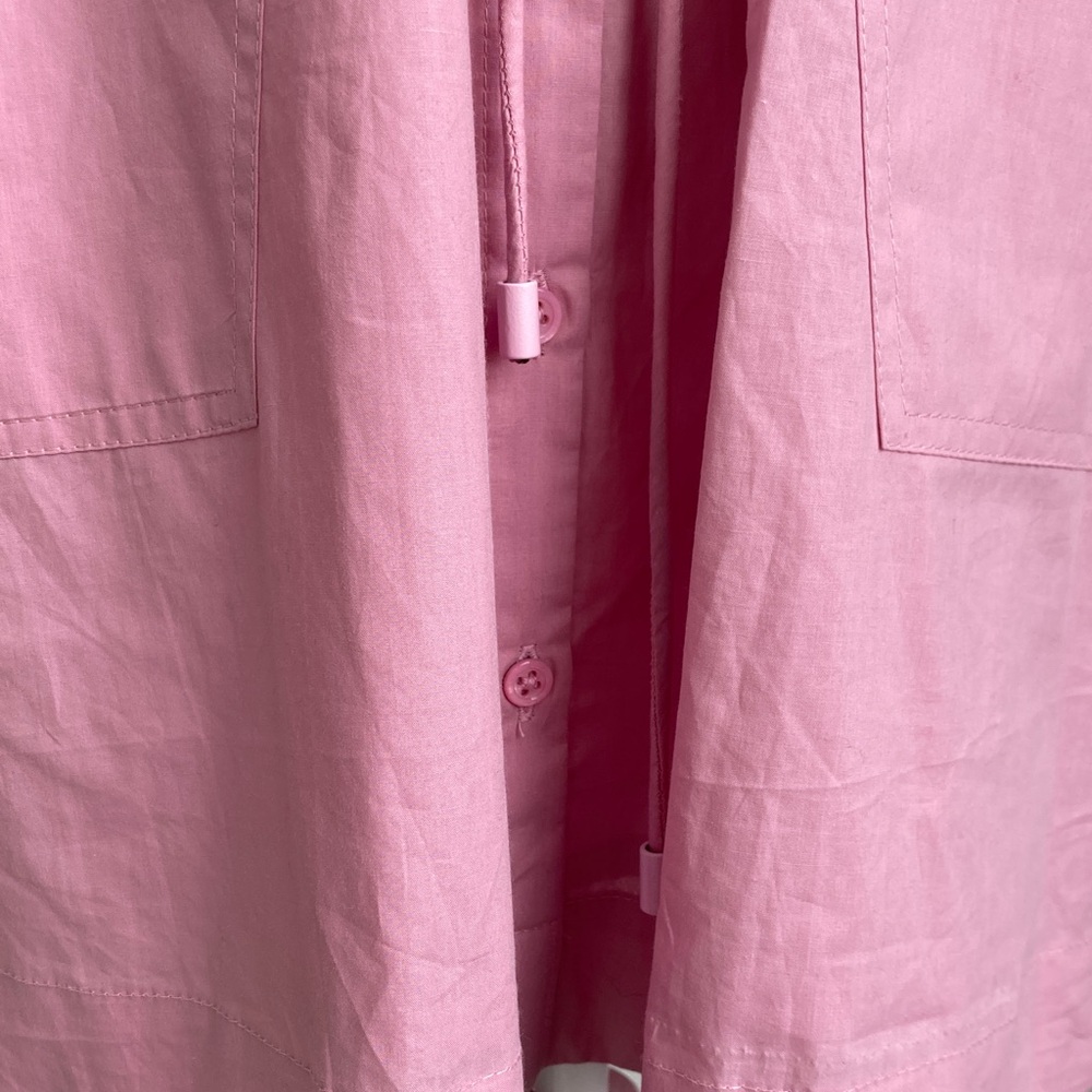 Lilla P Shirred Sleeve Shirt Dress in Pink Color - Belt included - Picture 5 of 10